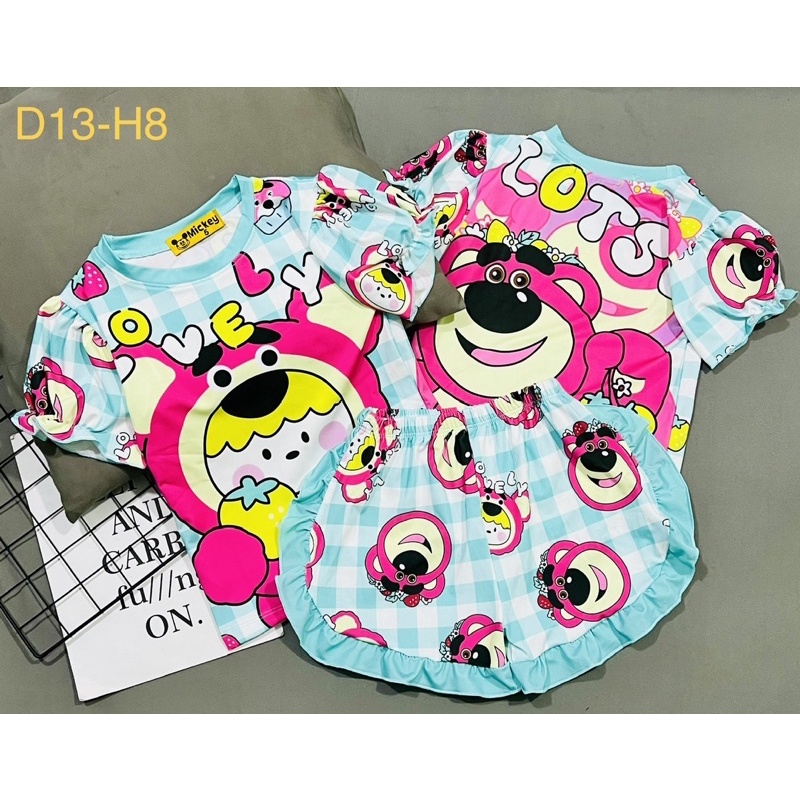MÃ D13 BỘ GHỐ GÁI THUN LẠNH 3D SIZE 20-42kg