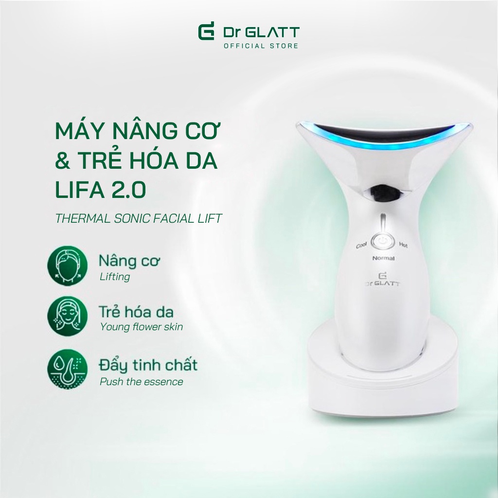 Máy nâng cơ mặt massage chống nhăn tăng sinh collagen trẻ hoá da DR GLATT LIFA 2.0