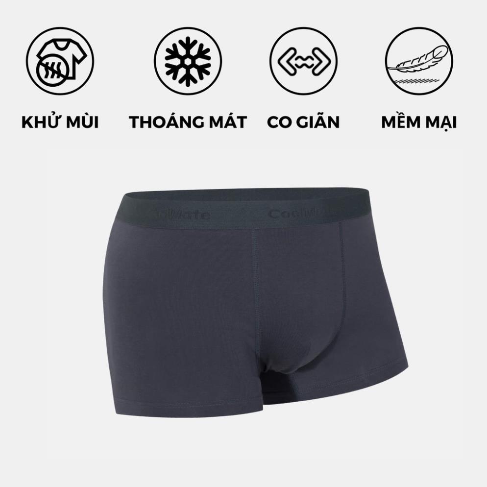 Combo 3 quần lót nam Trunk Modal (Gỗ sồi) kháng khuẩn thương hiệu Coolmate chất lượng cao sale off