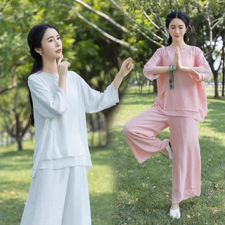 Bộ set đồ pháp phục tập yoga ngồi thiền đi lễ chùa