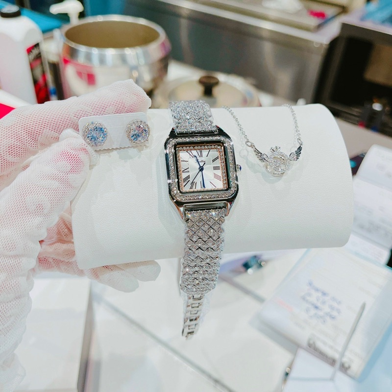 Đồng hồ thời trang nữ Scottie cao cấp quai đá thời trang cực xinh, chống nước Mai Luxury Watch SC 9147