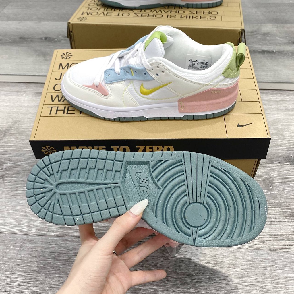 Full box+quà tặng🎁Giày sneaker _𝗻𝗶𝗸𝗲_sb dunk disrupt 2 “easter” cầu vòng 7 màu thể thao nữ