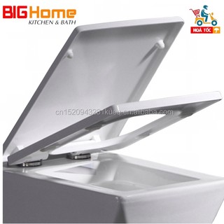 Nắp bồn cầu vuông rơi êm tháo lắp nhanh - cao cấp nhập khẩu