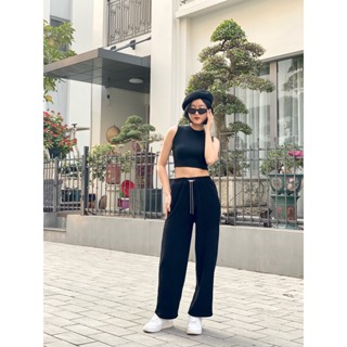  Quần len tăm nữ 92 WEAR thiết kế ống suông sang chảnh QBW2527 