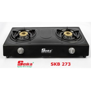 Tặng chảo chống dính vân đá Seika Size 20cm khi mua Bếp gas đôi toàn thân tráng men Seika SKB 273