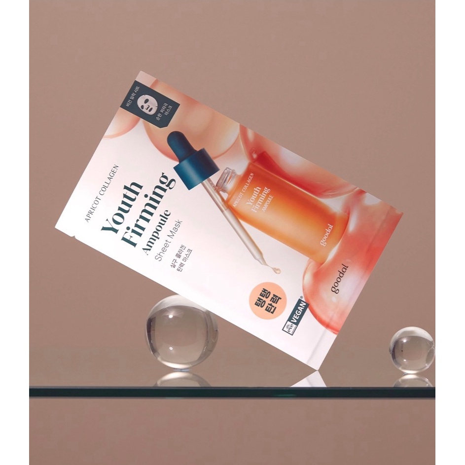 Mặt nạ săn chắc, chống nhăn GOODAL APRICOT COLLAGEN YOUTH FIRMING AMPOULE SHEET MASK
