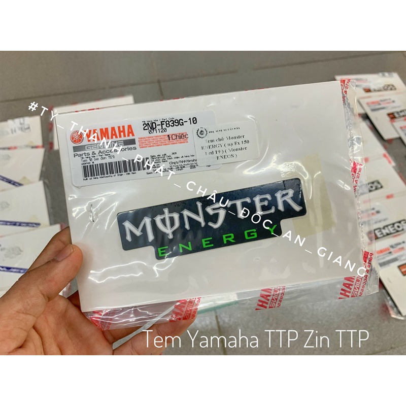 Tem chử Monster ENERGY ( nạ Ex 150 Led 19 ) ( Monster ENEOS ) (Miếng)