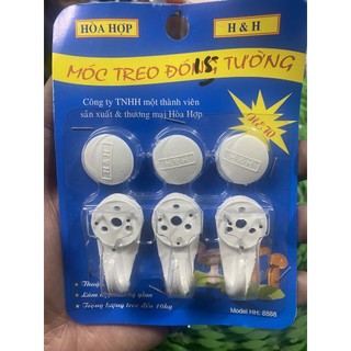 Vỉ 3 móc nhựa treo đóng tường