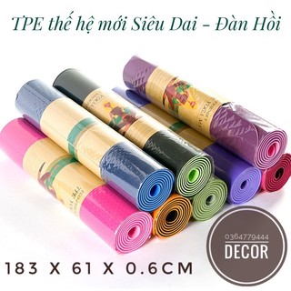 THẢM TẬP YOGA , Tập Gym cao cấp 2 lớp 6mm Chống Trượt. Chất liệu TPE thế hệ mới cao cấp.