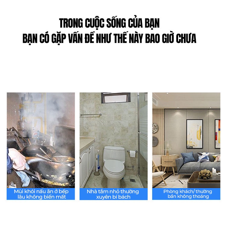 Quạt thông gió âm tường - Không màn che - 3 kích thước cánh 8/10/12 inch | BigBuy360 - bigbuy360.vn