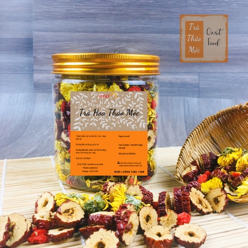 Trà hoa thảo mộc mix nhiều vị 100G - 120G OZAT FOOD tự chọn vị theo phân loại tốt cho sức khỏe