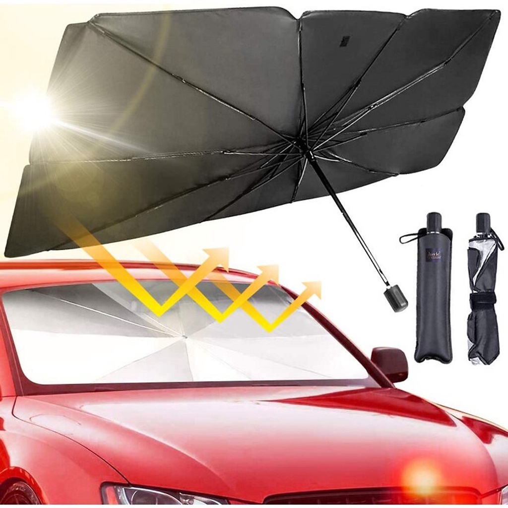 Ô che nắng,Ô Tô kiêm chắn nắng kính lái đa năng cao cấp 2 trong 1. Chống nắng nóng và tia UV