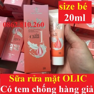 Sữa rửa mặt trắng da sữa chua olic hàng chính hãng 20ml- mẫu mới