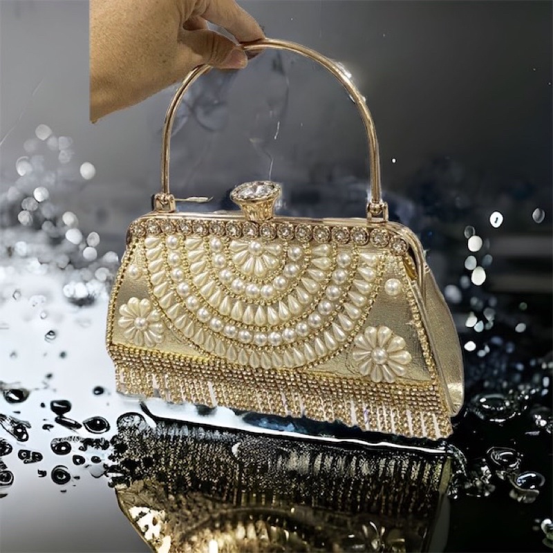 Bóp Đầm Đeo Vai Kết Hạt Thủ Công Hàng Cao Cấp Có Quai{ Nhận giao hoả tốc trong ngày khu vực tphcm}