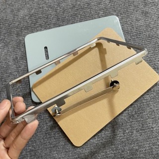 Bộ ốp khung biển số xe máy inox (giá 1 bộ) [Biển xịn]