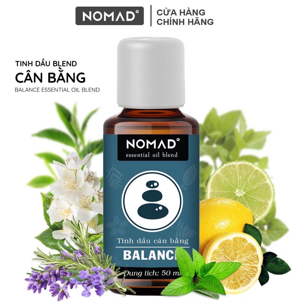 Tinh dầu thơm phòng cao cấp Nomad Essential Oil Blend cân bằng cảm xúc, thoải mái tinh thần - Balance 50ml