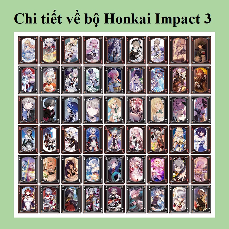 Honkai Impact 3 | Bộ Bài Tây 54 Lá xịn đẹp / có hình/video th