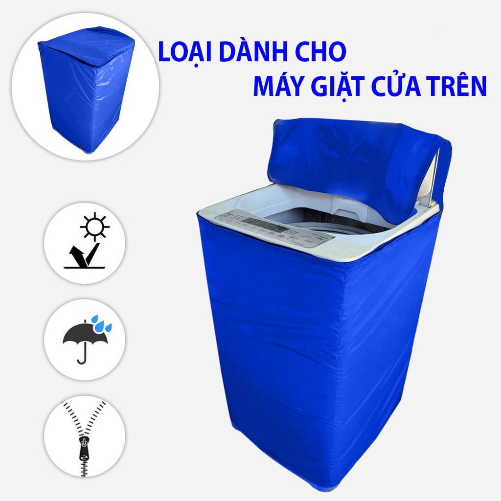 Áo trùm máy giặt cửa trên, cửa trước 6-9 kg, 10-15 kg, áo che phủ trùm máy giặt siêu bền tốt, siêu nhẹ, chống thấm nước
