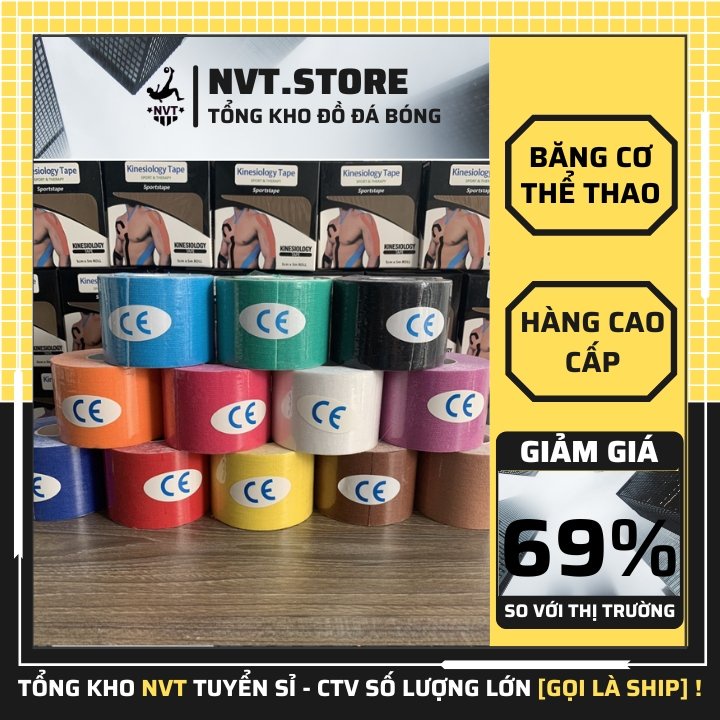 Băng cơ thể thao bóng đá chuyên dụng dành cho nam nữ , băng cao su non dành cho tập luyện chống nước - NVT.store.vn