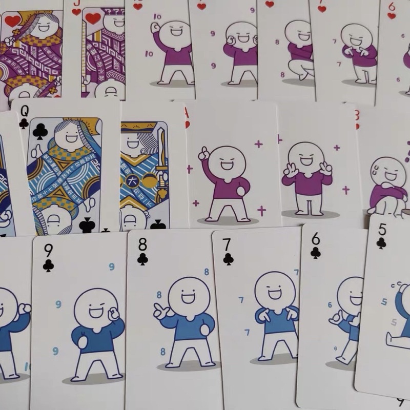 Bộ bài Poker 52 lá cute té xỉu