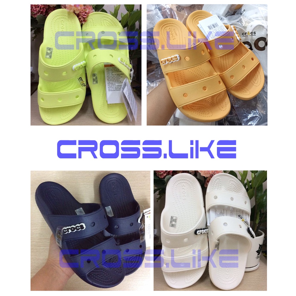 Dép lê nam nữ, lê CROSS classic 2 quai trơn, dép nhựa nguyên khối siêu bền, nhiều màu sắc.