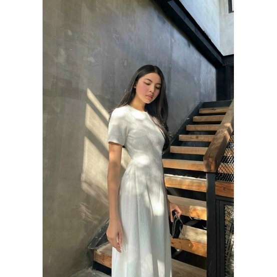 ĐẦM DỰ TIỆC MIDI GẤM GÂN XƯỚC 3 MÀU ROLIN H.DRESS
