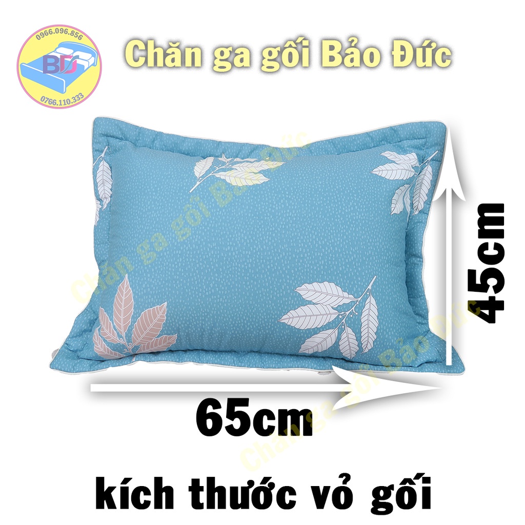 Vỏ gối nằm cotton 90%, chất vải nhập khẩu cao cấp, mát lạnh, trần bông êm ái