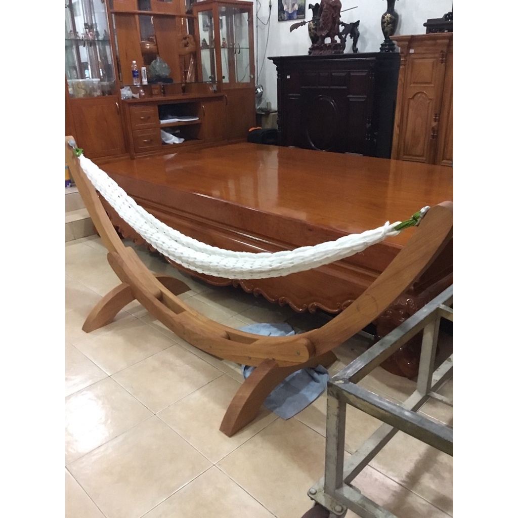 Lưới Võng Sợi Tơ Handmade Dài 2m2 Treo Khung Mai Cao