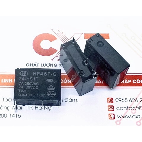 HongFa Relay Rơ le 7A 24V  HF46F-G/24-HS1T