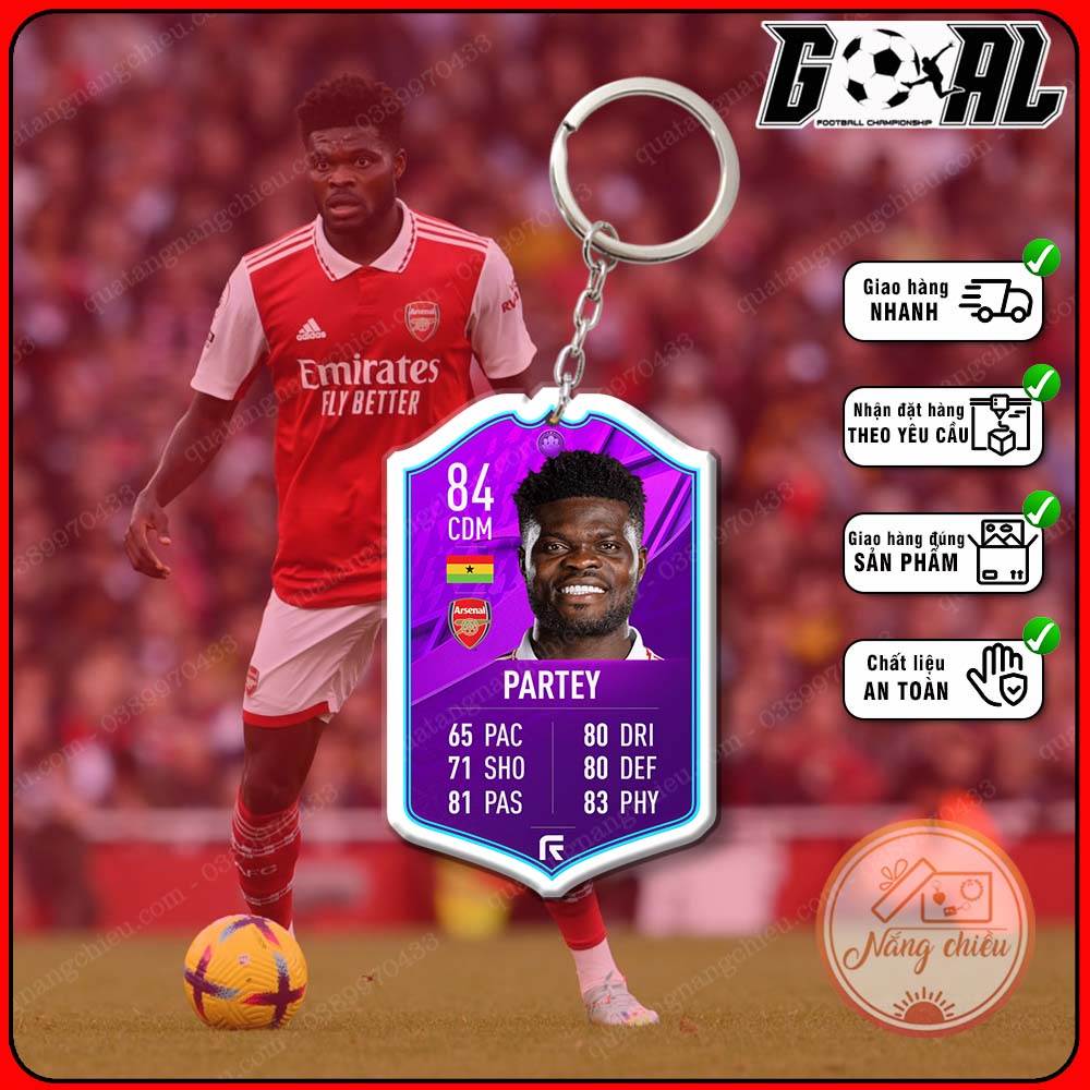 Fifaonline gaming- Cầu thủ yêu thích CLB Arsenal - móc khóa in hình cầu thủ Thomas Partey[16501-16525]