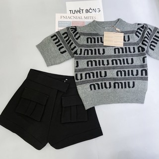Áo len cộc tay miumiu cao cấp