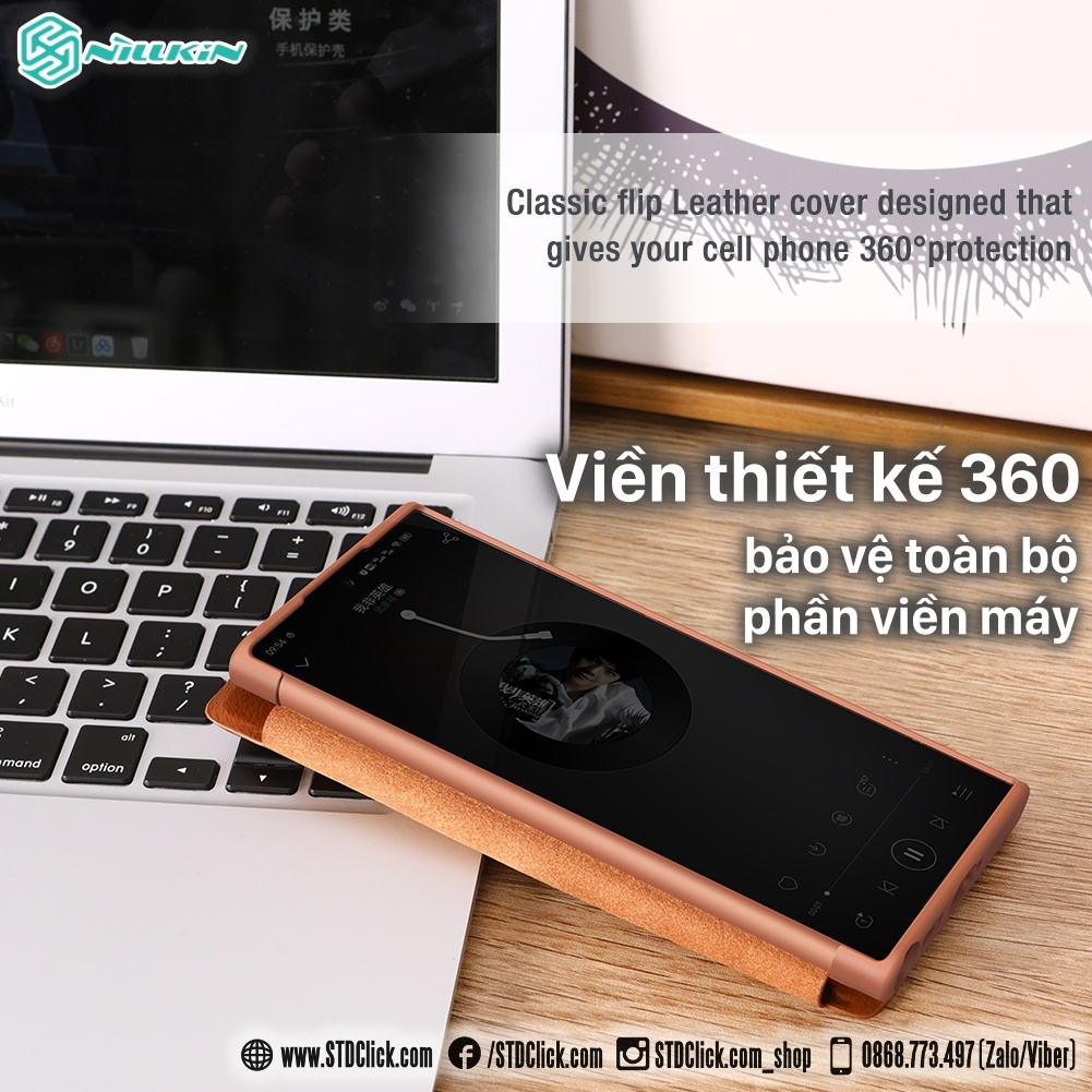 BAO DA SAMSUNG GALAXY S23 ULTRA 5G NILLKIN QIN PRO BẢO VỆ CAMERA CHÍNH HÃNG