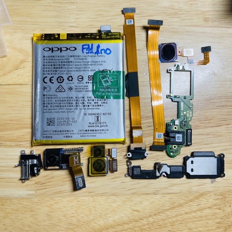 Linh Kiện Oppo F11 Pro / Camera Trước,Camera sau,Main phụ,cáp chân sạc,cáp nối main,loa ngoài,vân tay,motor,pin bóc máy