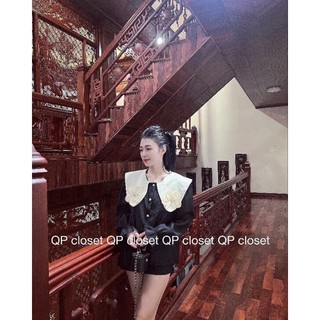 Áo sơ mi cổ hoa QP