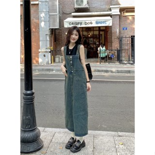 [Sẵn] Váy Yếm Jean Dài Qua Gối Yếm Bò Dáng Dài Đầm Dài Denim Váy Bò 2 Dây Váy Đi Chơi Váy Đi Biển Đầm Nữ Mùa Hè Y048