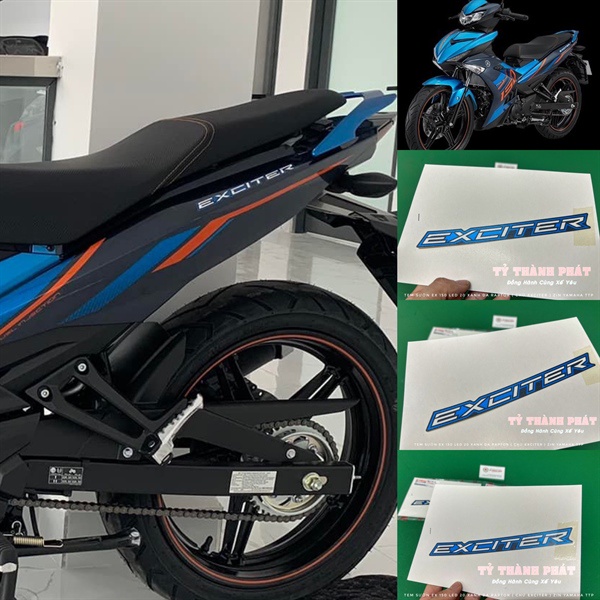 Tem sườn Ex 150 Led 2020 Xanh Da Raptor