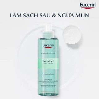 [NHẬP KHẨU CHÍNH HÃNG] Sữa rửa mặt cho da dầu mụn Eucerin Pro ACNE Solution Cleansing Gel 200ml