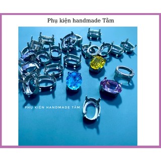 Đế gắn đá đính kết, đá oval 10*14mm