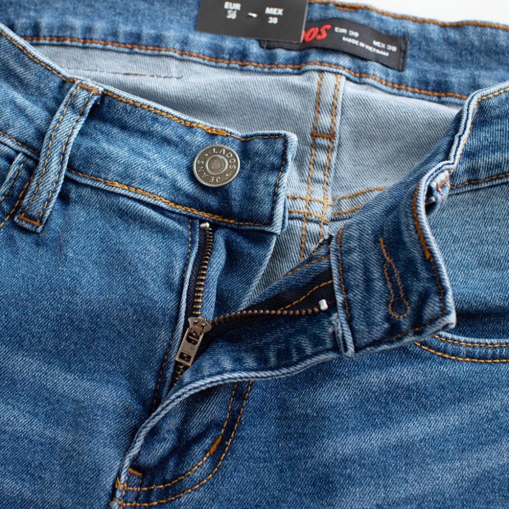 Quần jean nam cao cấp form đẹp,rách gối LADOS-4073 không xù lông, bay màu chất