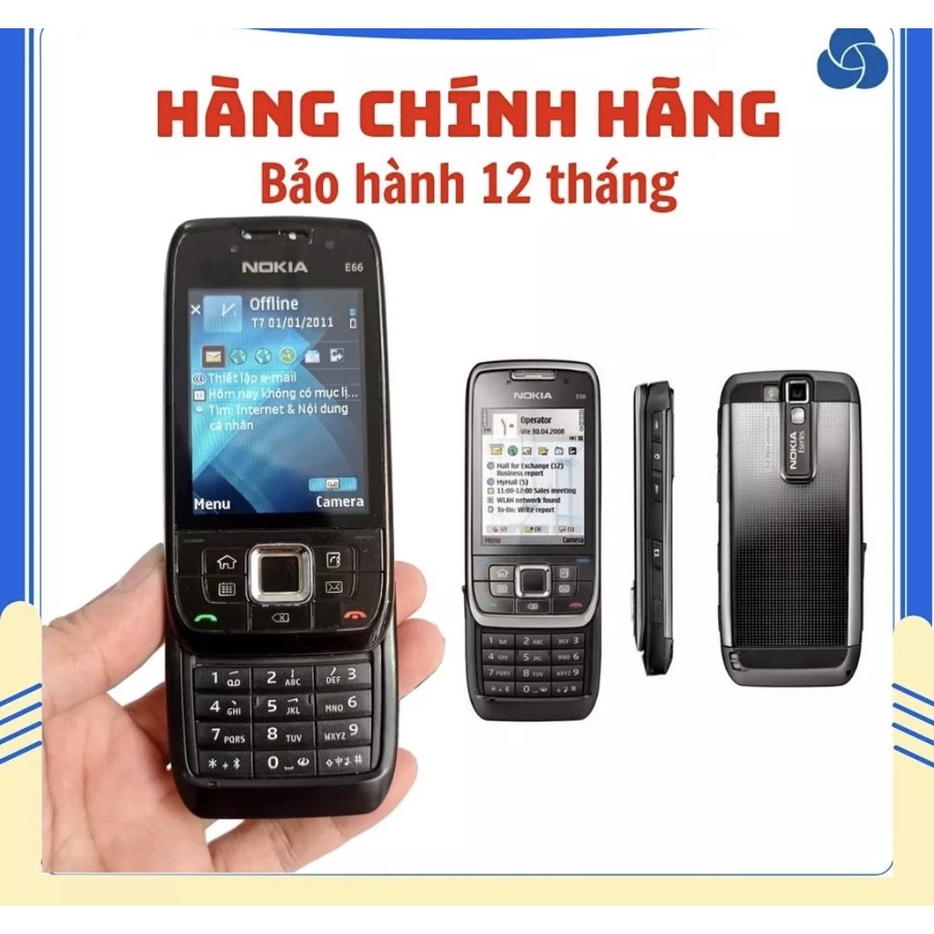 Điện thoại nắp trượt nokia E66 giá rẻ-Bảo hành 12 tháng