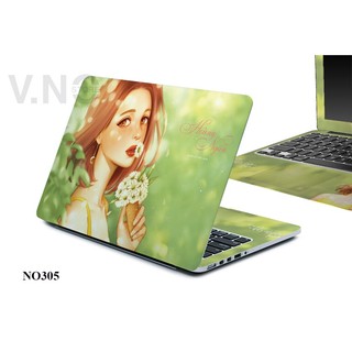 Decal máy tính mẫu Girl VNO SKIN cao cấp cho các dòng laptop