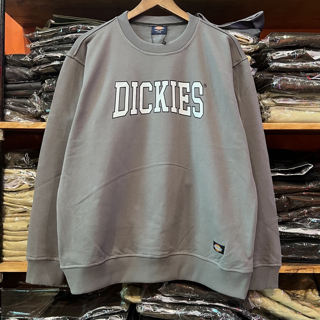 Áo sweater nỉ Dickies nam nữ unisex form rộng basic in ngực chính hãng - Helistore