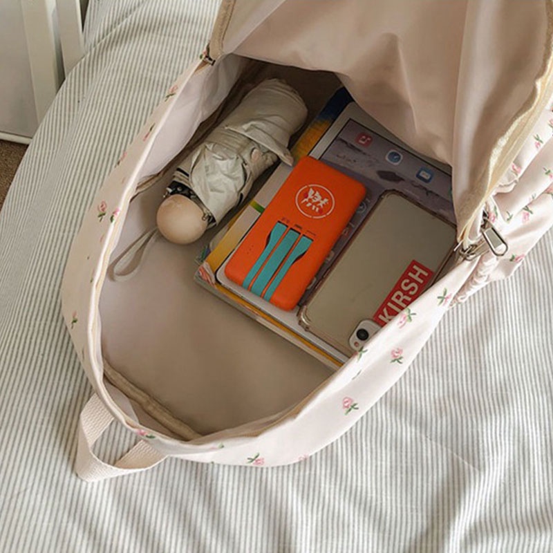 Bololo Balo Thể Thao Vải Canvas Họa Tiết Hoa Thời Trang Cho Nữ