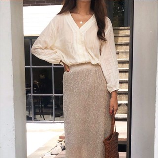 Áo Sơ Mi Nữ Trắng Cổ V Cách Điệu thiết kế thời trang công sở dự tiệc dạ hội chống nắng đi viển mùa hè Hiva Cloth