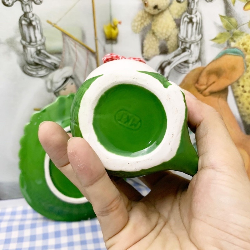 Set dĩa ly cá sấu gốm sứ hoạt hình dễ thương nhật bản