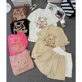 Bộ gấu Pooh cotton khô hot hit