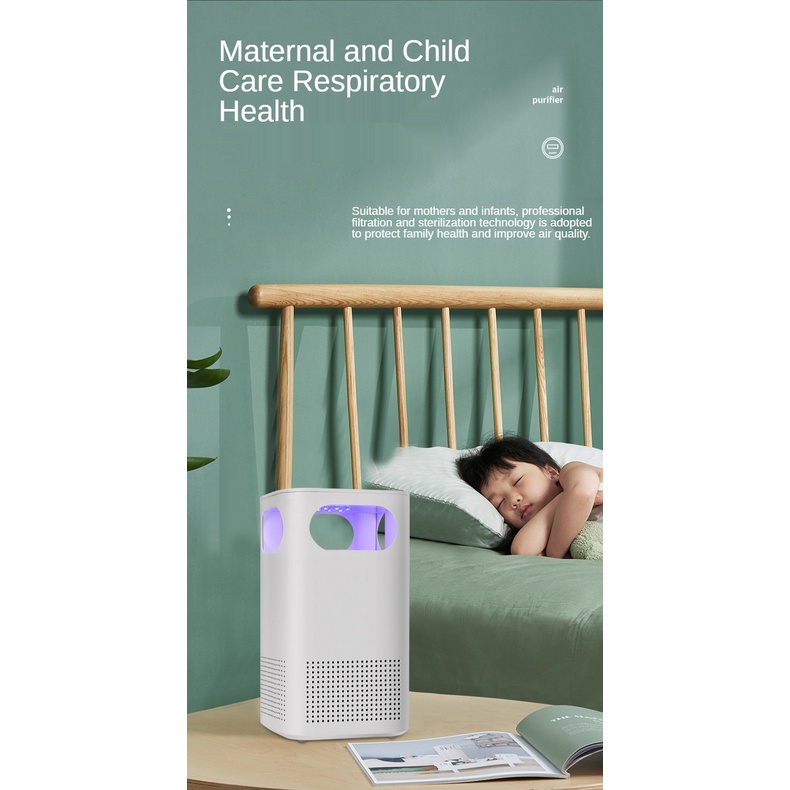 KANGJIA Máy Lọc Không Khí Khử Trùng ion Âm Khử Trùng Hai Tay Để Bàn Phòng Ngủ Gia Đình