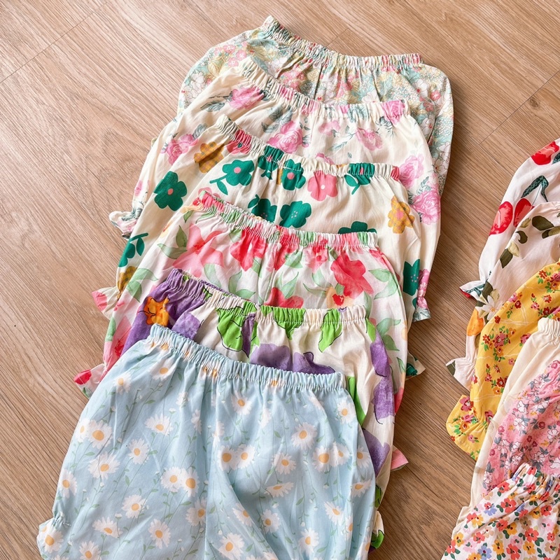 XẢ KHO LẺ SIZE  quần đùi cotton bé gái, mặc hè cực mát, đủ size 8-26kg