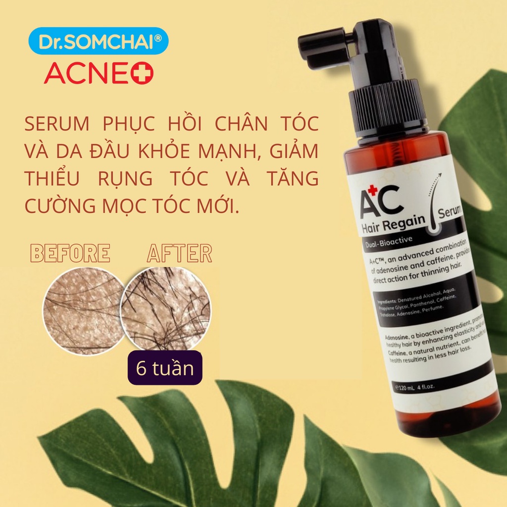 Serum DR.SOMCHAI A+C HAIR REGAIN kích thích mọc tóc, phục hồi tóc hư tổn và bảo vệ da đầu