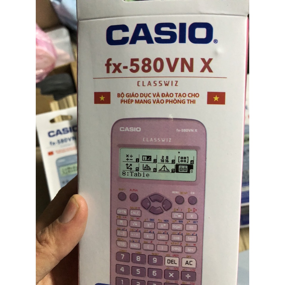 Máy tính cầm tay Casio 580vnx, máy tính cầm tay CASIO FX 580 VNX hàng Thái Lan, máy tính 580 VNX bảo hành 1 năm, 580vnx